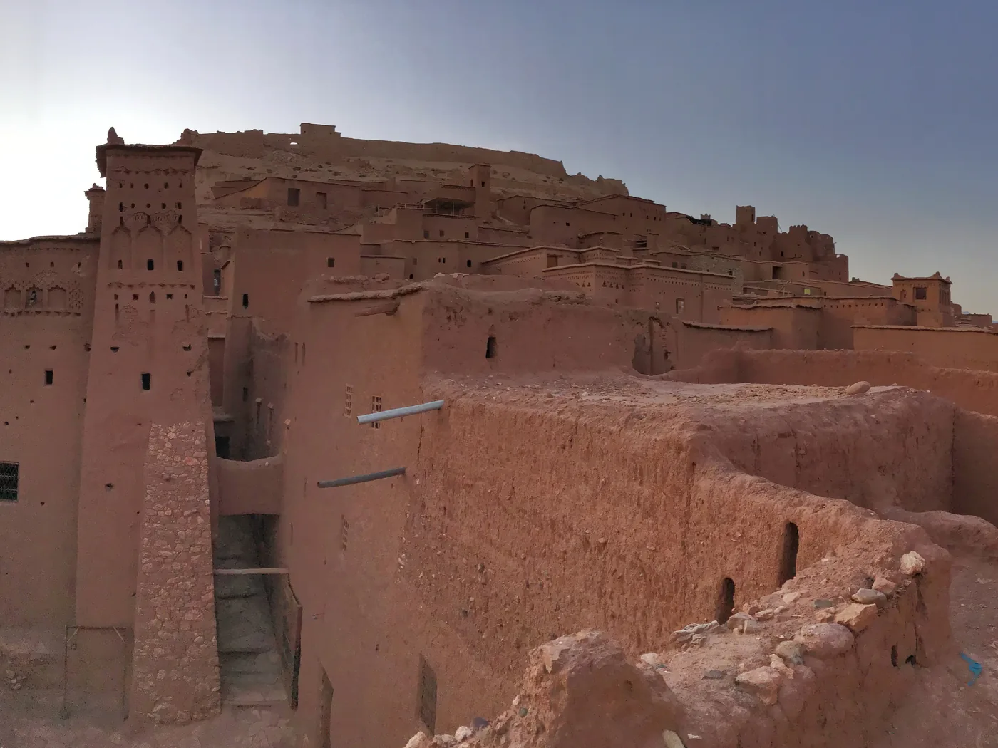 An earthen lane between the kasbahs of Aït Benhaddou